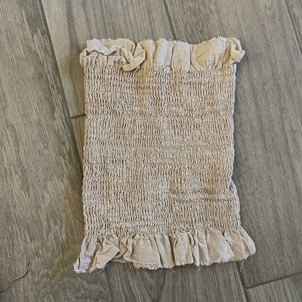 DONNI. | Smocked Cream Tube Top